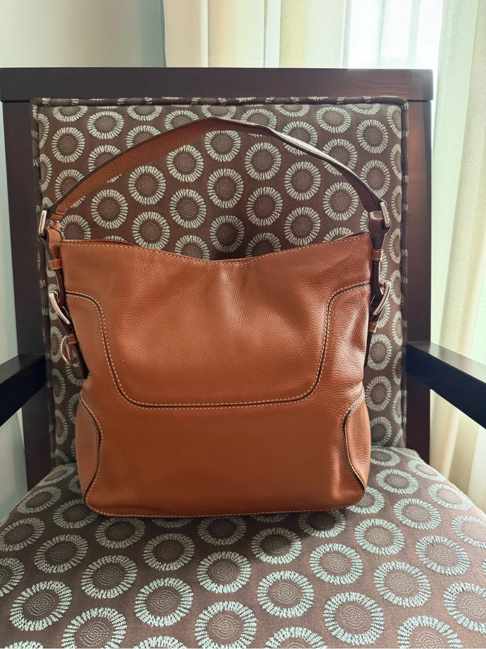 Michael Kors Tan Pebbled Leather Hobo Shoulder Bag